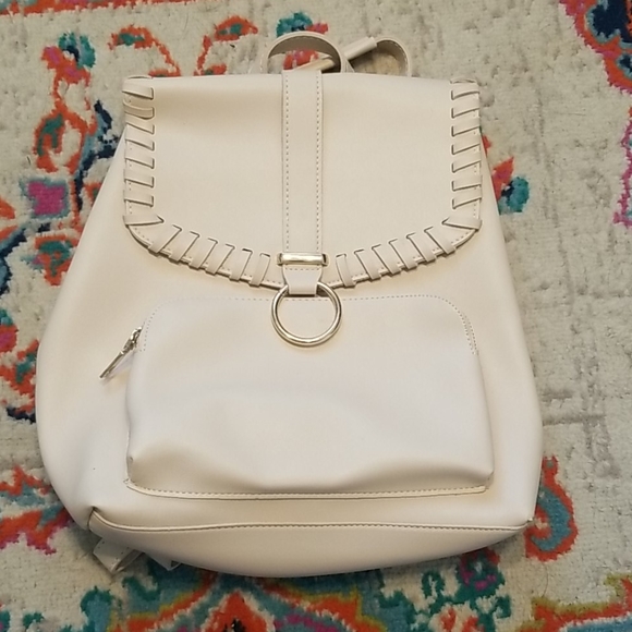 Handbags - Cream + Gold Backpack